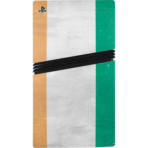 Ivory Coast Flag Distressed PS5 Pro Disk Console Skin
